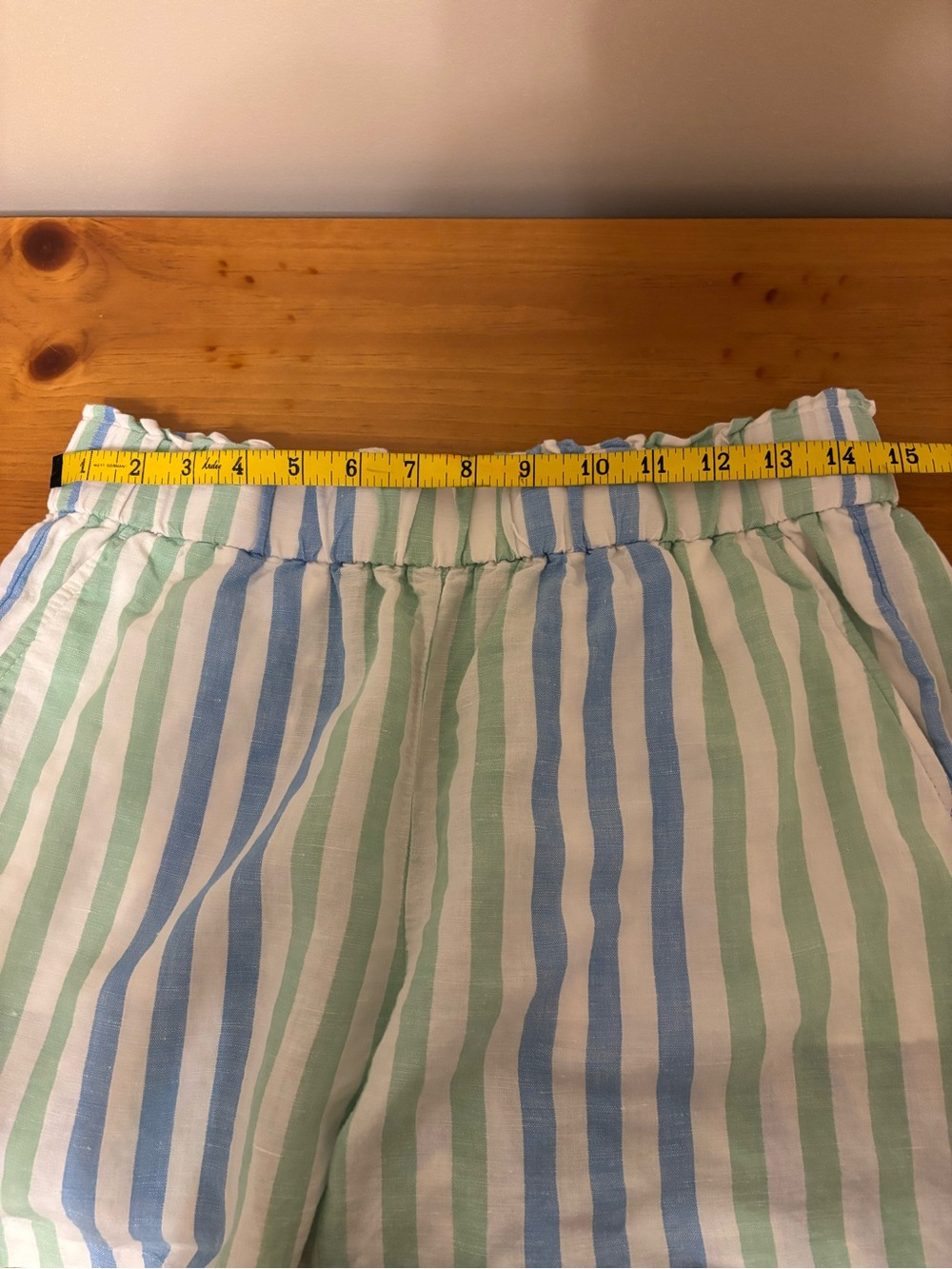 Talbots White Shorts with Blue & Green Stripes - Picture 7 of 8